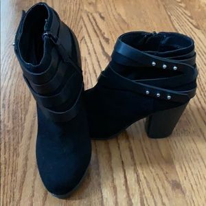 Black studded boots
